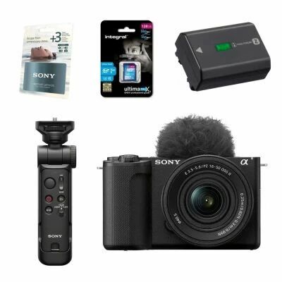 Pack vid�aste Sony ZV-E10 II + 16-50mm + Poign�e GP-VPT3 + SD 128Go + 2e Batterie FZ100 + Extension de garantie
