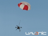 Descente du drone après ouverture du parachute GBS 10/150