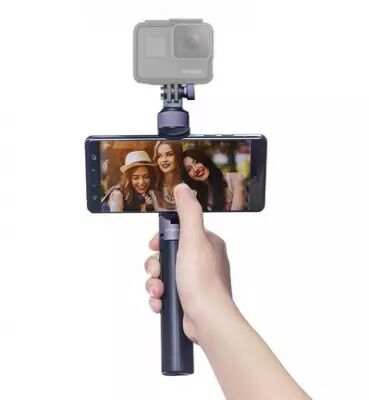 Perche et trpied PGY avec GoPro et smartphone