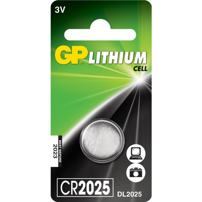 Pile bouton CR 2025 lithium GP Batteries 3 V 10 pc(s)