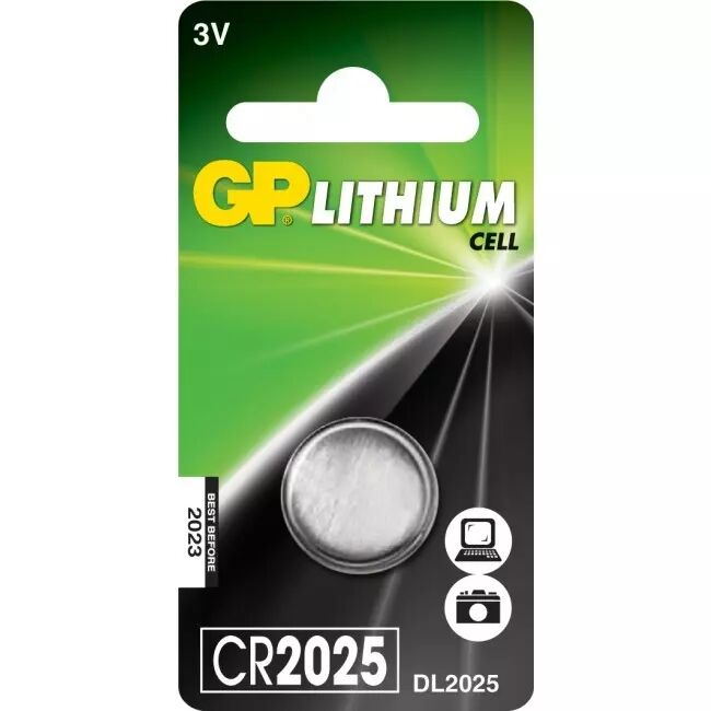 GP pile bouton, Lithium, CR2450, Safety seal, 2-p