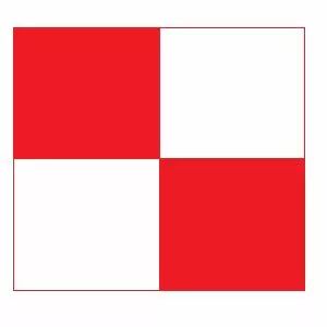 Plaque photogrammtrique (400x400 mm) - coloris rouge et blanc