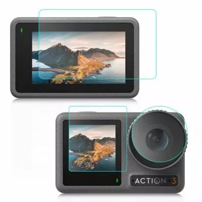 Protections d\'crans et d\'objectif pour DJI Osmo Action 3 & 4 - Puluz 