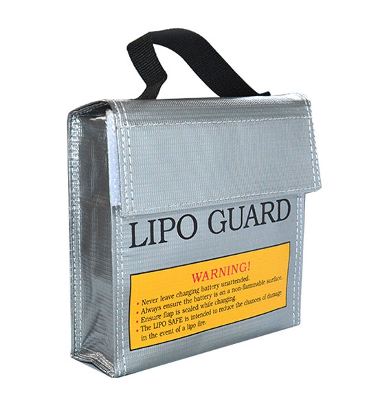 Dilwe Sac de Batterie LiPo Ignifuge Explosionproof Sac de Rangement de Batterie Sac de sécurité Protéger Batterie Safe Guard Pouch 215x115x155mm