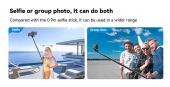 Selfie stick 1.2m pour action-cams - Telesin
