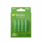 Set de 4 piles AA rechargeables ReCyko 2600mAh - GP Batteries