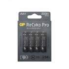 Set de 4 piles AA rechargeables ReCyko Pro 2000mAh - GP Batteries