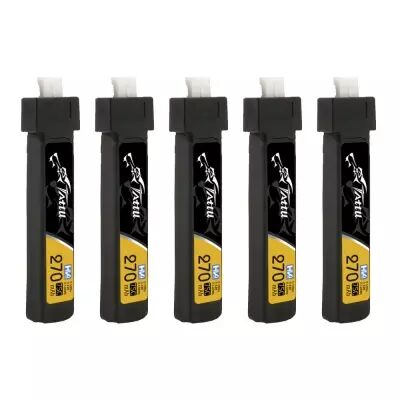 Set de 5 batteries LiPo 1S 270mAh 75C (PH2.0) - Tattu