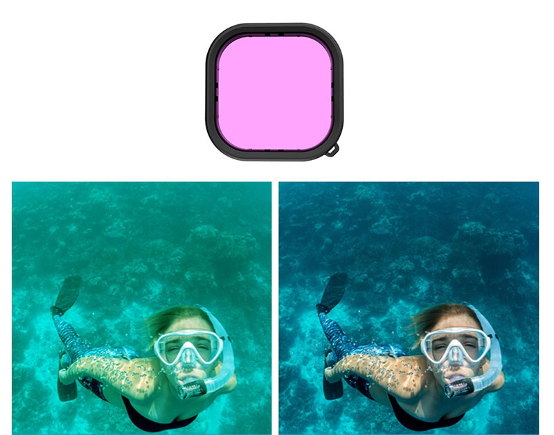 Kit de 3 filtres de plongée + boîtier étanche pour GoPro Hero 9/10 Black,  housse de photographie de plongée sous-marine + ensemble de 3 filtres de