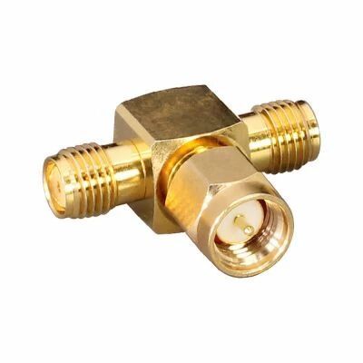 SMAmale(inner needle) to2x SMA Female( inner hole)connector Adapters