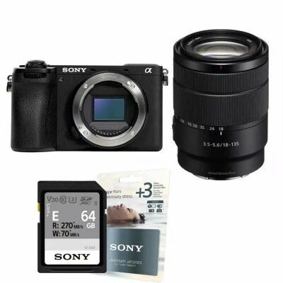 Sony Alpha 6700 avec objectif 18-135mm f/3.5-5.6 OSS et carte SD UHS-II Though SF-E 64Go V30 + extension de garantie 2+3 ans