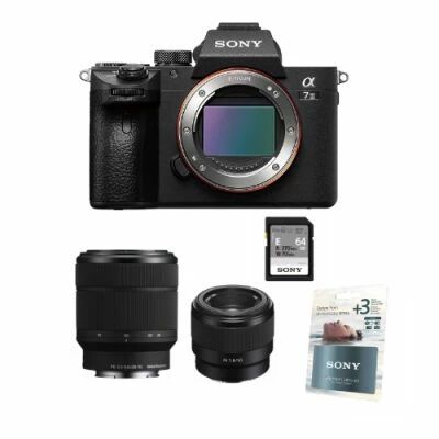 Sony Alpha 7 III + FE 28-70mm f/3.5-5.6 OSS + FE 50 mm f/1.8 + SD 64Go V30 + extension de garantie de 3 ans