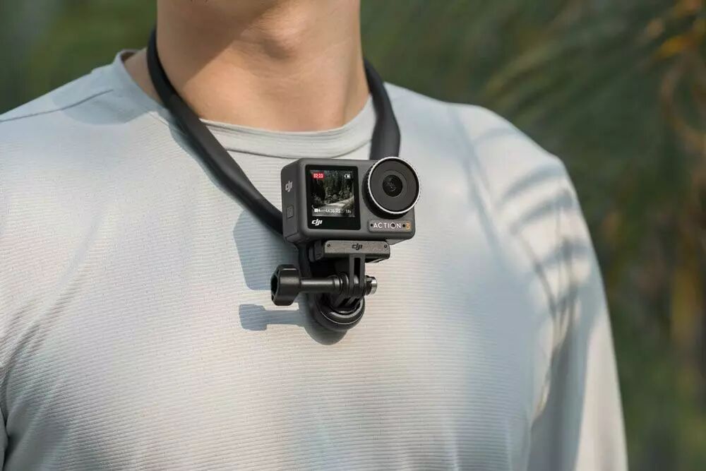 Support de cou pour selfie, réglable, pour Go Pro, action 3