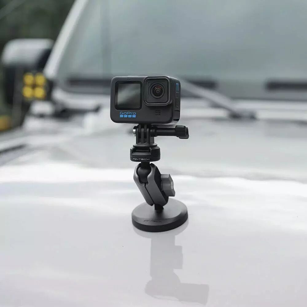 Support Magnétique Pour Caméra Sport GoPro - Base De Bureau Ajustable 360°, Fixation Puissante