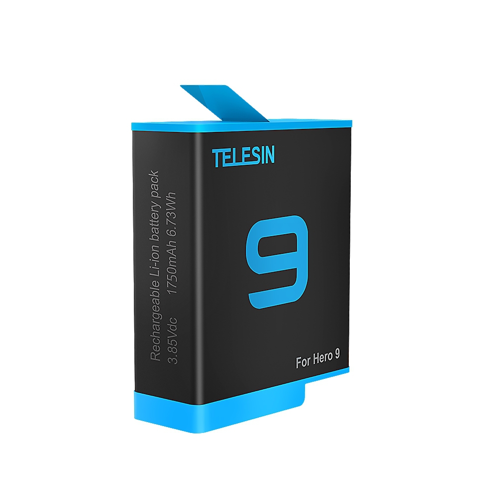 TELESIN-Chargeur de batterie 1750mAh pour GoPro 12, 12, 11, 10, 9