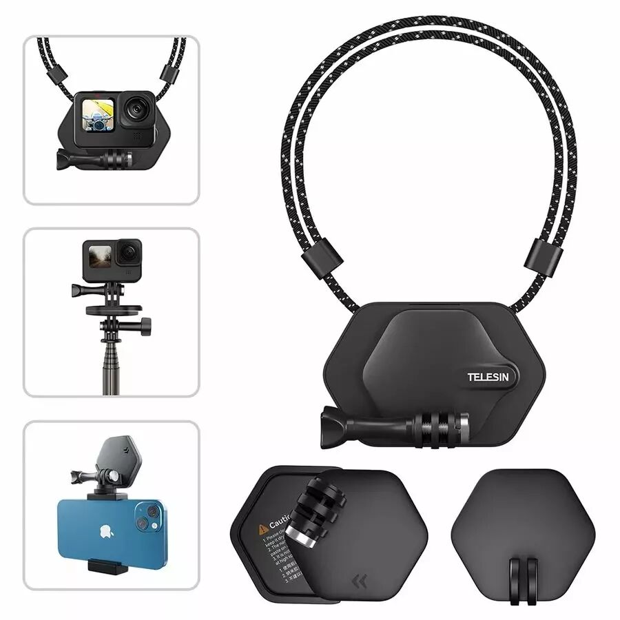 Support Magnétique Pliable Pour DJI Osmo Nano - Fixation Rapide 1/4" - Pour Casque, Sac, Vélo, Trépied