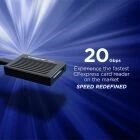 USB3.2 GEN1 (3.1 GEN1,3.0) CARD READER SINGLE SLOT CFEXPRESS 20GB/S WITH TYPE C TO C 60CM CABLE INTEGRAL RETAIL