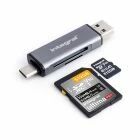 USB3.2 GEN1 (3.1 GEN1,3.0) CARD READER TYPE A & TYPE C DUAL SLOT SD MICRO SD INTEGRAL RETAIL