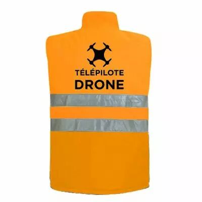 Veste de scurit orange pour tlpilote