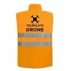 Veste de sécurité orange pour télépilote