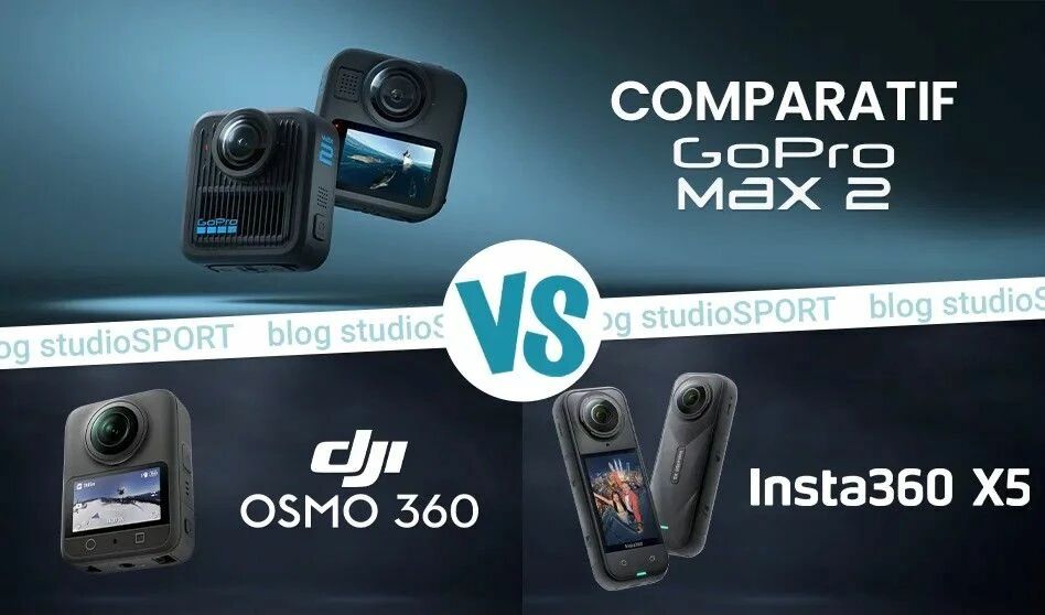 Comparatif GoPro Max 2, DJI Osmo 360 et Insta360 X5