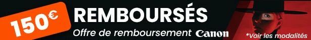 Offre de remboursement Canon jusqu'au 31/10