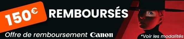 Offre de remboursement Canon jusqu'au 31/10