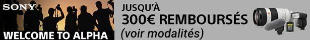 Offre de remboursement Sony Welcome to Alpha